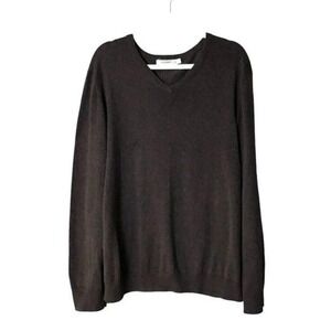 Old Navy Mens Grandpa Sweater Large Fisherman Forest Heritage Chocolate Brown